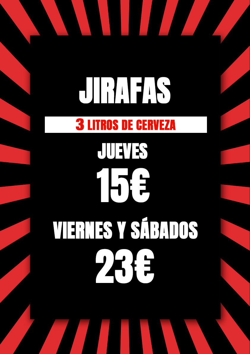 Jirafas de cerveza